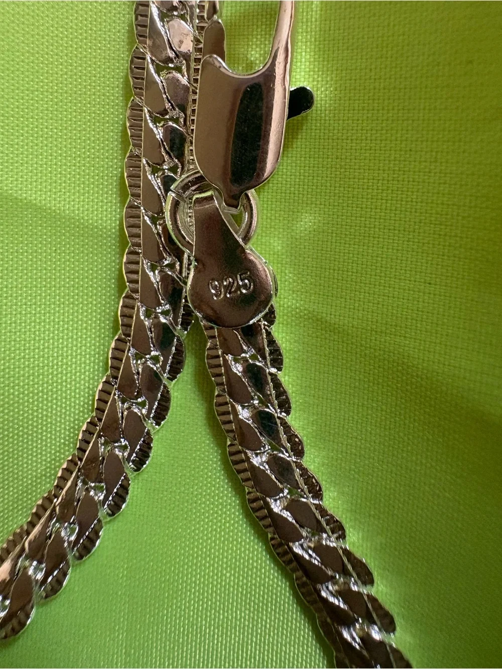 .926 Silver Cuban link bracelet 7.5 inch